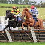 Coniston George on his way to winning at Kelso, ridden by Danny MCMenamin