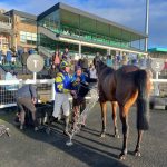Conor Rabbitt and FIndthetime in the winners enclosure at Newcastle