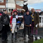 Nab Wood and owners after winning at Ayr